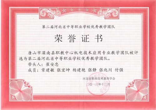 河北省優(yōu)秀教學團隊